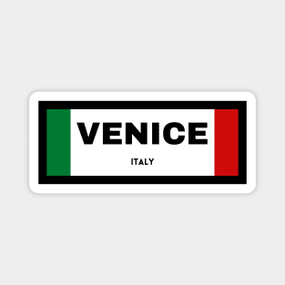 Venice City in Italian Flag Magnet