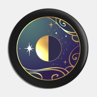 Golden Moons : Half Moon Pin