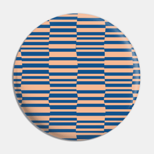 Funky Stripes in Peach and Blue Pin