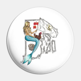 Rhode Island Mermaid Pin