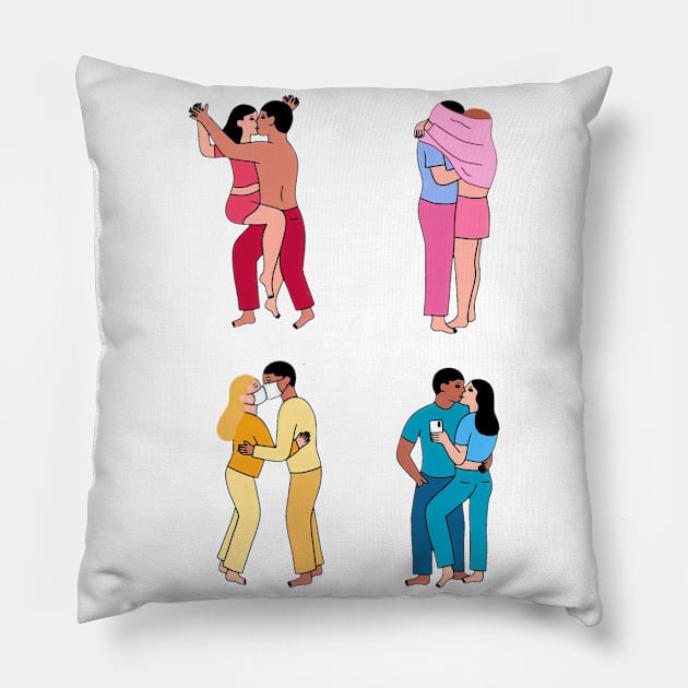 kissing story Pillow by axl class