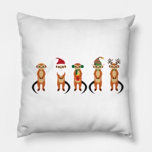 Christmas Meerkats Pillow