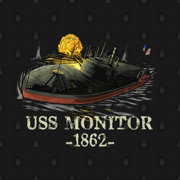 Naval History American Civil War USS Monitor Ironclad Ship by Styr Designs