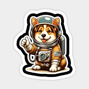 Corgi Astronaut Magnet