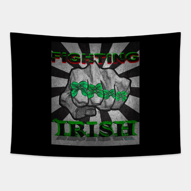 Fighting Irish t-shirt Irish Pride Tapestry by WarriorX