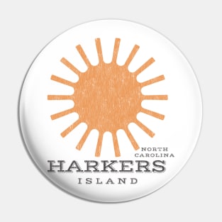 Harkers Island, NC Summertime Vacationing Beachgoing Sun Pin