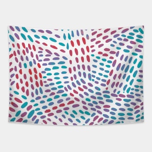 Watercolor dotted lines - pink and blue Tapestry