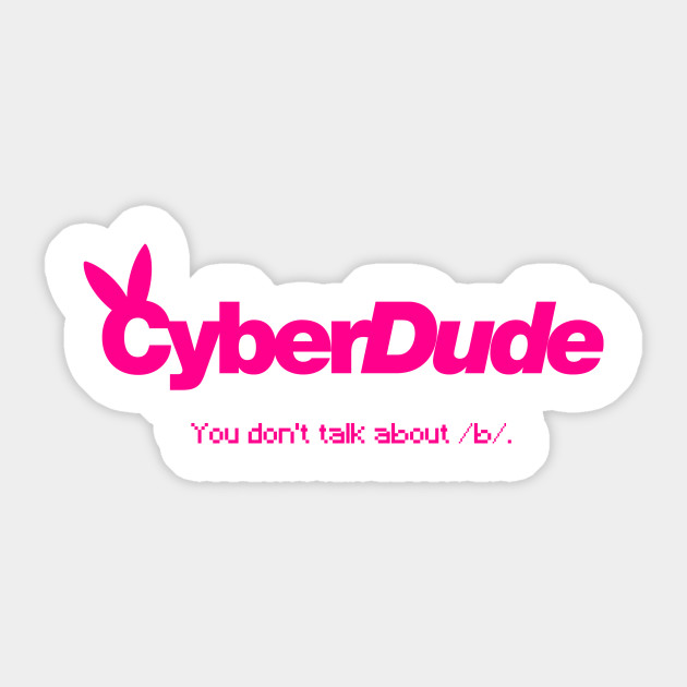 Cyberdude Rule 1 Pink And White Internet Rule Sticker Teepublic