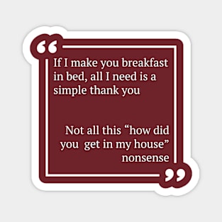 Breakfast in Bed Magnet