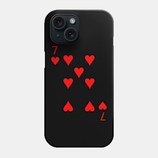 Seven of hearts Phone Case