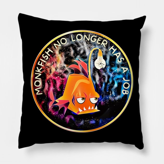 The anglerfish light darkness in no longer has a job Pillow by UMF - Fwo Faces Frog