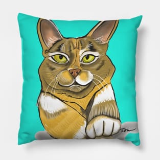 Calico Cat Art Pillow