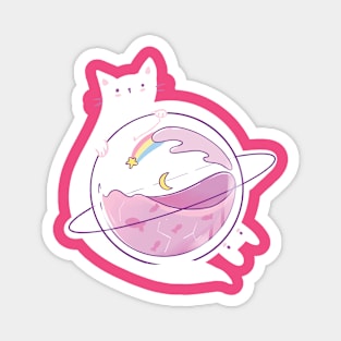 Cute cat planet Magnet