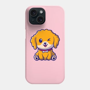 Cute Dog Sitting Cartoon Phone Case