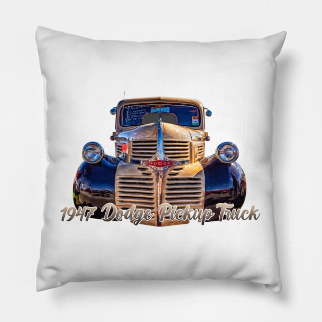 1947 Dodge Pickup Truck Pillow by Gestalt Imagery