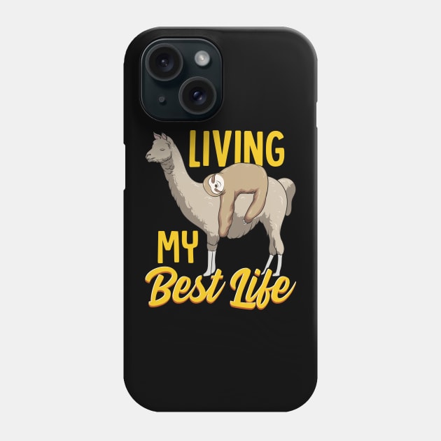 Sloth & Llama Living My Best Life Sleepy Lazy Nap Phone Case by theperfectpresents