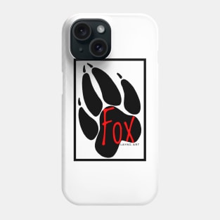 Fox Layng Art logo White/Red Phone Case