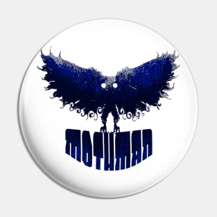 Mothman West Virginia Wing Humanoid Moth Retro Vintage Blue Pin