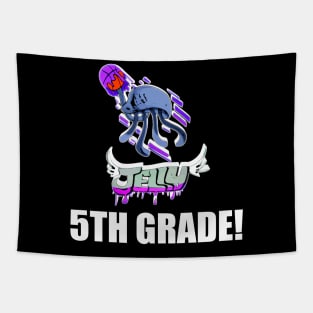 5TH Grade Jelly  - Basketball Player - Sports Athlete - Vector Graphic Art Design - Typographic Text Saying - Kids - Teens - AAU Student Tapestry