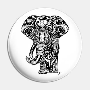 Elephant tribal pattern mandala Pin
