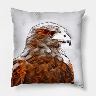 Beautiful Bald Eagle Watercolor Painting Pillow