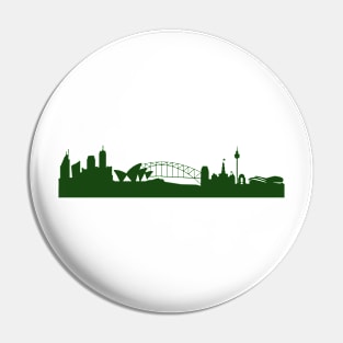 SYDNEY skyline in forest green Pin