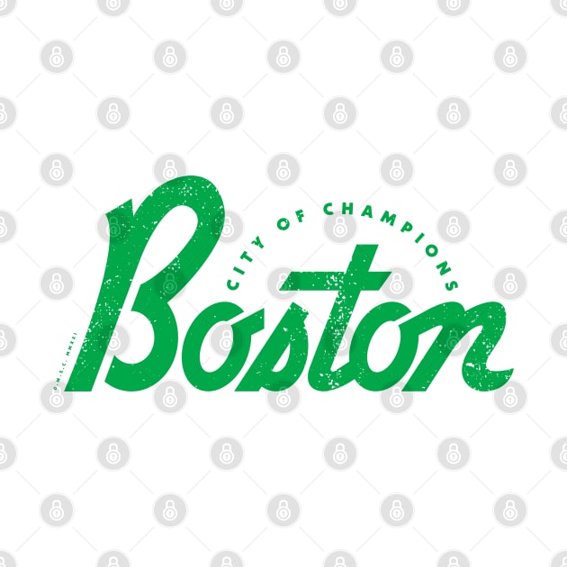 Boston - City of Champions (Green) by deadmansupplyco