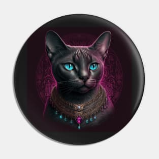 Burmese Cat Shimmer Pin