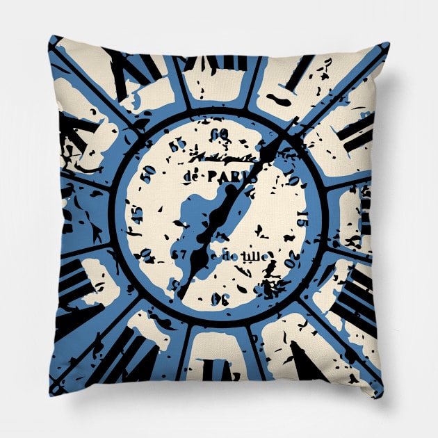 Vintage Clock Dial Pillow by jazzworldquest