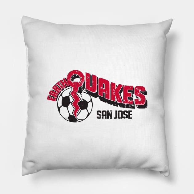 1977 San Jose Earthquakes Vintage Soccer Pillow by ryanjaycruz