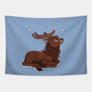 Winter Reindeer Tapestry