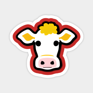 Moo-velous Cow: A Playful Cartoon Design for Your Everyday Delight Magnet