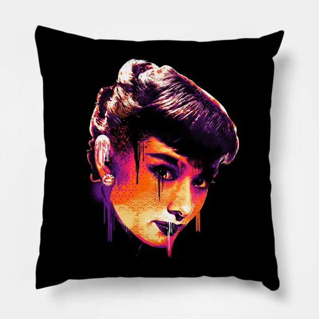 Audrey Hepburn Pillow by lazartemarjun