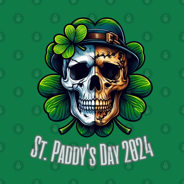 St Patricks Day 2024. Irish Skull Men by BukovskyART