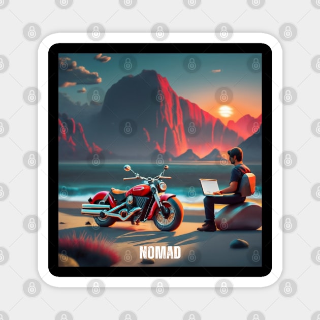 Nomad - The Digital Travel Life Magnet by The Global Worker