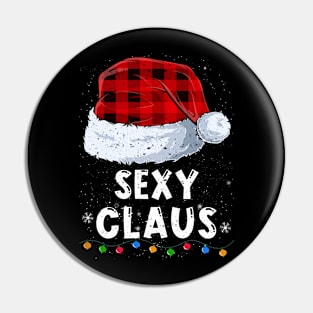 Sexy Claus Red Plaid Christmas Santa Family Matching Pajama Pin