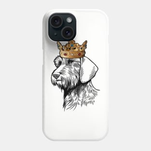 Wirehaired Dachshund Dog King Queen Wearing Crown Phone Case