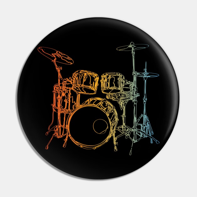 Drums Pin by Merchment