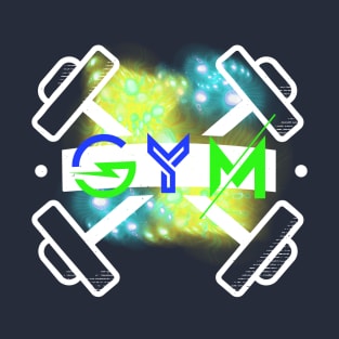 White Gym weights T-Shirt