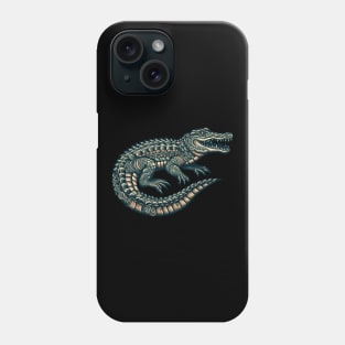 traditional crocodile tattoo Phone Case