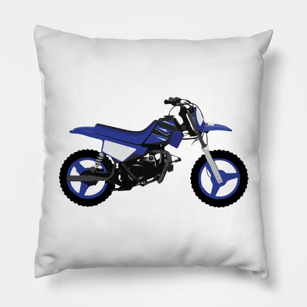 Motorcycle Yamaha PW50 Pillow by WiredDesigns