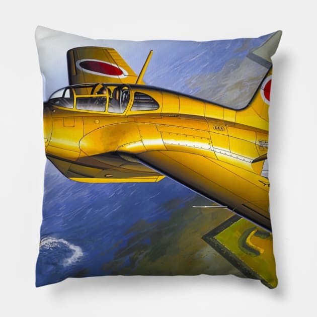 Mitsubishi J8M1 Shusui Pillow by Aircraft.Lover