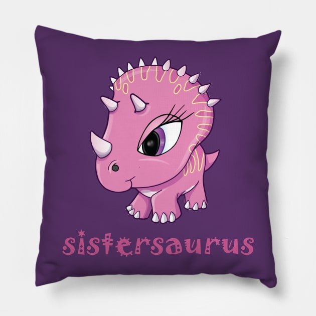 Sistersaurus Pillow by cdclocks