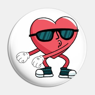 Funny Floss Heart Valentine Day For men women Boys Gifts Pin