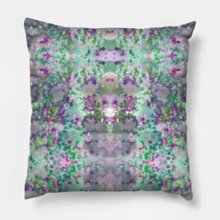 Shades of Bliss Liquid Paint - Watercolor Rain Painting Mirror Pattern Pillow