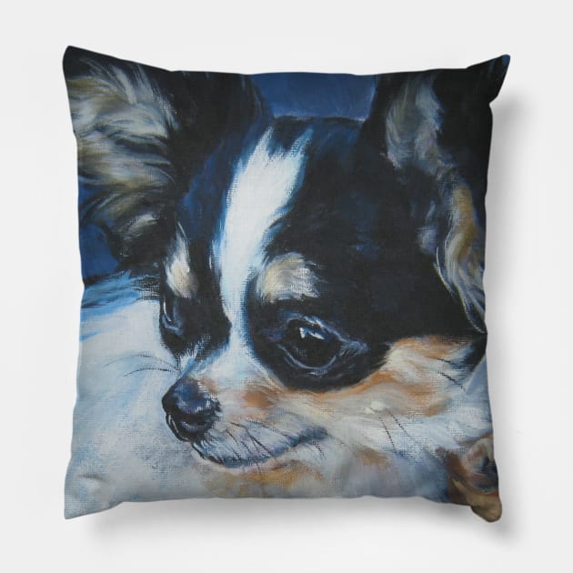 Chihuahua Fine Art Painting Pillow by LASHEPARD