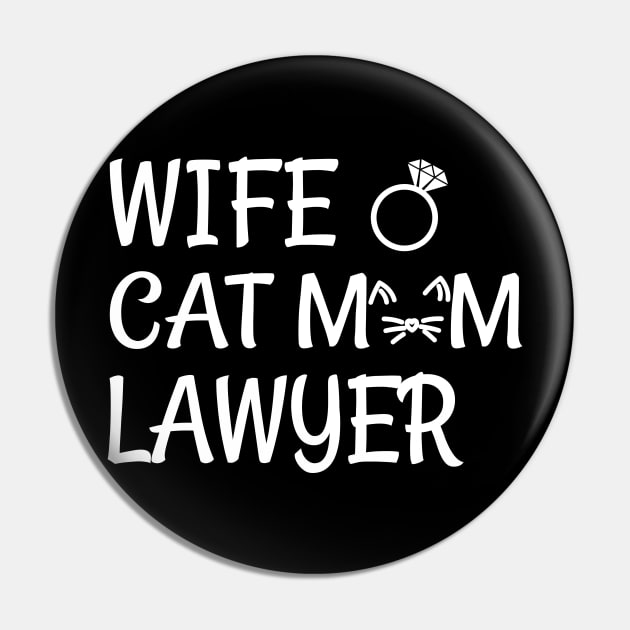 wife cat mom lawyer Pin by Elhisodesigns