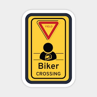 Biker crossing Magnet