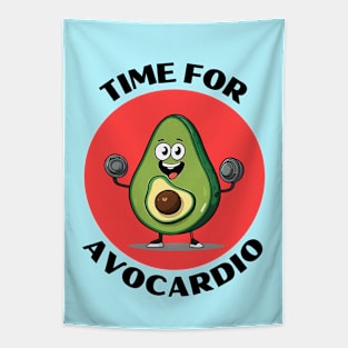 Time For Avocardio | Avocado Pun Tapestry