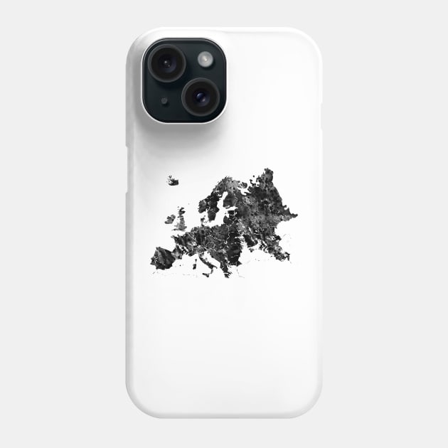 Map of Europe Phone Case by erzebeth